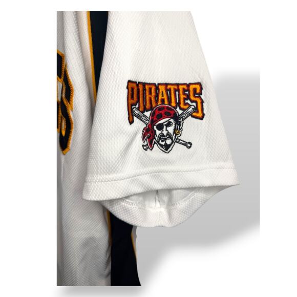 Pittsburgh Pirates Stitches Baseball Jersey XL White Black MLB Athletic Gear - Picture 6 of 6